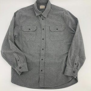 🎈Jachs Gray Flannel Button Down Shirt Size Large